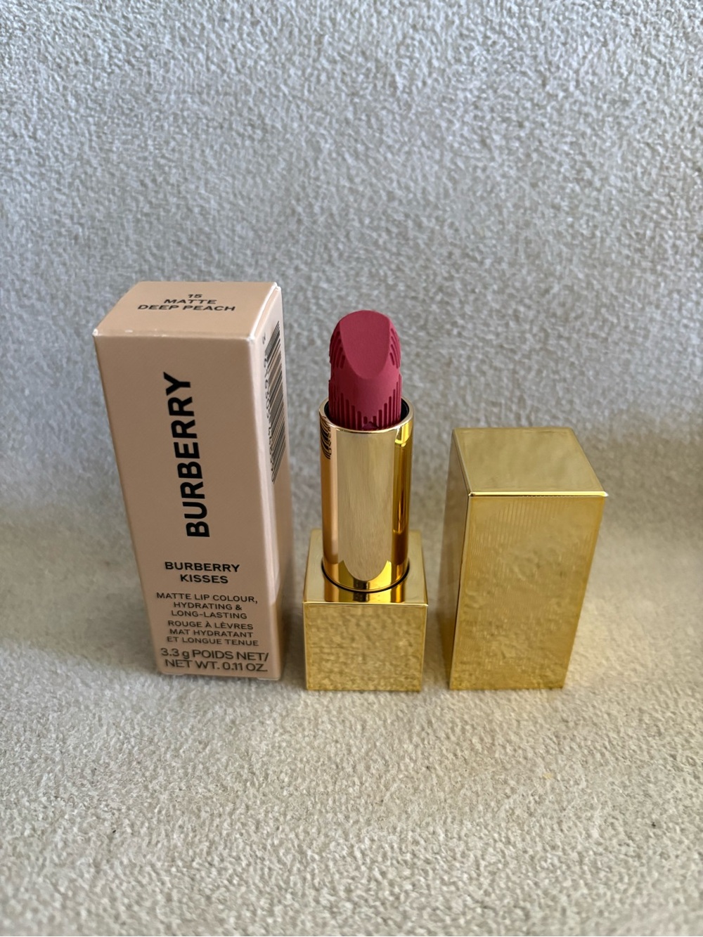 Burberry Matte Lipstick in Matte Deep Peach Full Size Brand New in Box!!